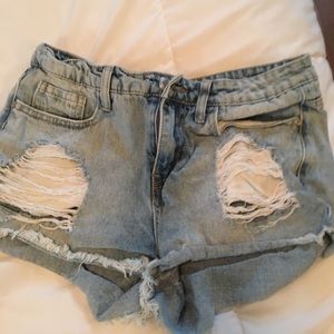 Distressed shorts